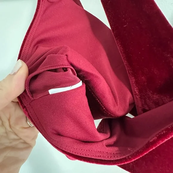 Fabletics Velvet Red Two-Piece Set - Picture 4 of 8